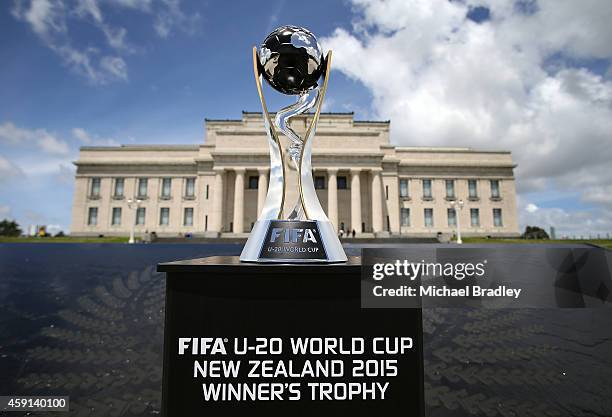 View of the FIFA U20 World Cup at the Auckland War Memorial Museum on November 18, 2014 in Auckland, New Zealand. The FIFA U20 World Cup is held in...