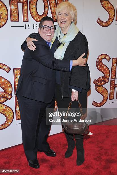 Lea DeLaria and Betty Buckley attend opening night of 'Side Show' on Broadway at the St. James Theatre on November 17, 2014 in New York City.