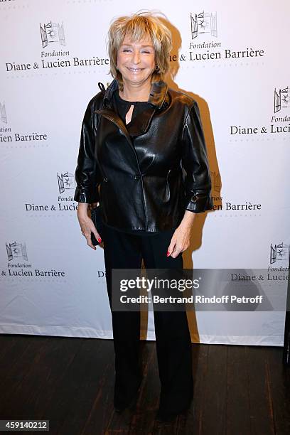 Director and president of the Jury Daniele Thompson attends 'Les Heritiers' receives Cinema Award 2014 of Foundation Diane & Lucien Barriere during...