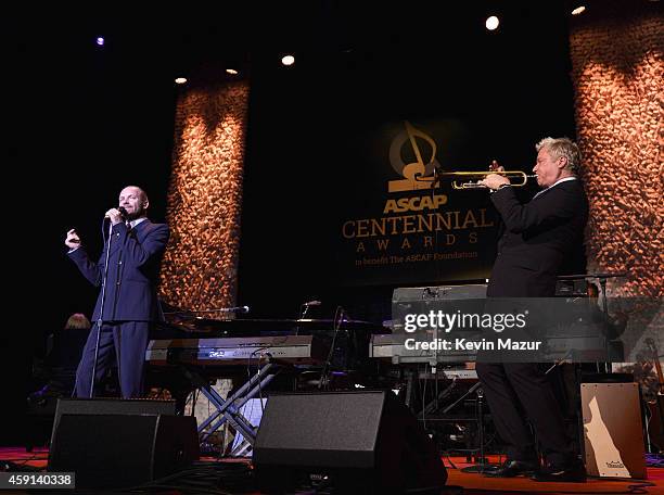 Sting and Chris Botti perform onstage at the ASCAP Centennial Awards at Waldorf Astoria Hotel on November 17, 2014 in New York City.