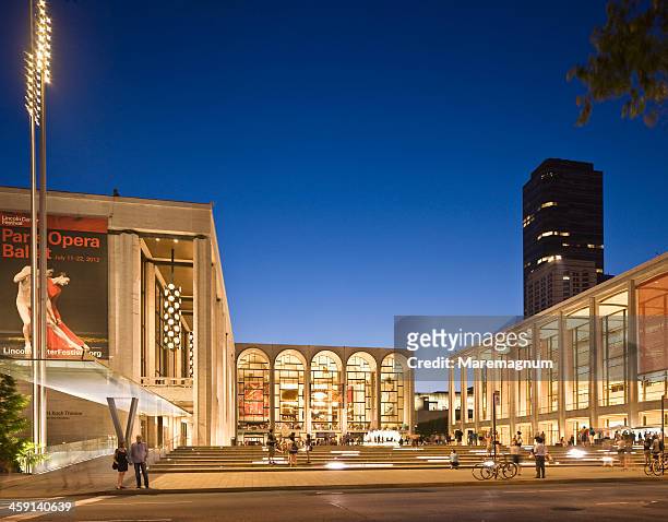 view of lincoln center - new york city opera stock pictures, royalty-free photos & images