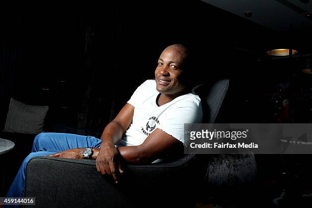 Former West Indian cricket player Brian Lara poses for a portrait on November 17, 2014 in Sydney, Australia. Lara is in Sydney to play in a Pro-Am...