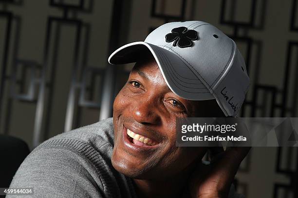 Former West Indian cricket player Brian Lara poses for a portrait on November 17, 2014 in Sydney, Australia. Lara is in Sydney to play in a Pro-Am...