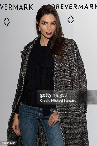 Model Teresa Moore attends Hold My Hand Forever Exhibition By Forevermark at Highline Studios on November 17, 2014 in New York City.