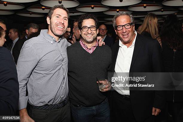 Rocco Basile, Louis Tranese, MD, and Neal Sroka of Douglas Elliman attend DuJour Magazine's Jason Binn and Invicta Watches in the welcoming of Tony...