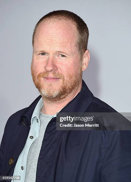 Filmmaker Joss Whedon attends the Premiere of Lionsgate's "The Hunger Games: Mockingjay - Part 1" at Nokia Theatre L.A. Live on November 17, 2014 in...