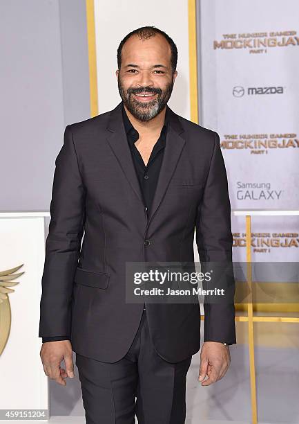 Actor Jeffrey Wright attends the Premiere of Lionsgate's "The Hunger Games: Mockingjay - Part 1" at Nokia Theatre L.A. Live on November 17, 2014 in...