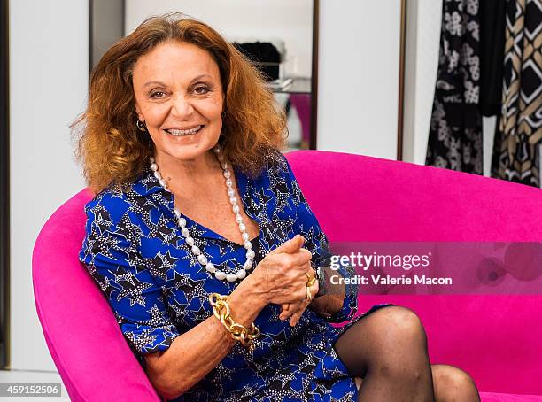 Fashion Designer Diane von Furstenberg attends the book signing of her book "The Woman I Wanted To Be'' at the opening of the new DVF Santa Monica...