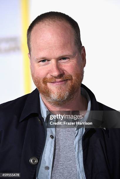 Screenwriter Joss Whedon attends the premiere of Lionsgate's "The Hunger Games: Mockingjay - Part 1" at Nokia Theatre L.A. Live on November 17, 2014...