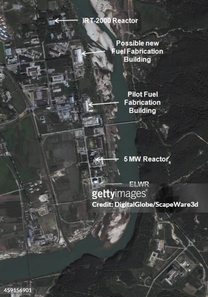 This is Figure 1 -- DigitalGlobe via Getty Images imagery captured August 31st, 2013 of the northern area of the Yongbyon Nuclear Scientific Research...