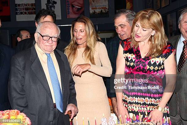 Actor Ed Asner, Liza Asner and Kate Asner attend the "My Friend Ed" Documentary premiere and reception held at UCLA James Bridges Theatre on November...