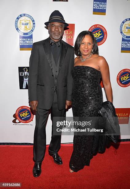 Actor Glynn Turman and wife Jo Ann attend the 24th Annual NAACP Theatre Awards at Saban Theatre on November 17, 2014 in Beverly Hills, California.