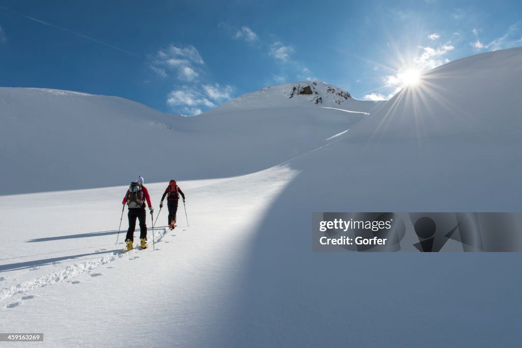 Ski touring in the eternal ice