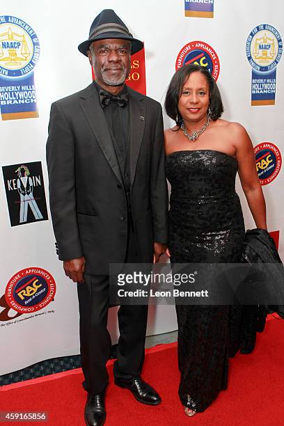 GlynnTurman and Jo-an Turman arrived at the 24th Annual NAACP Theatre Awards at Saban Theatre on November 17, 2014 in Beverly Hills, California.