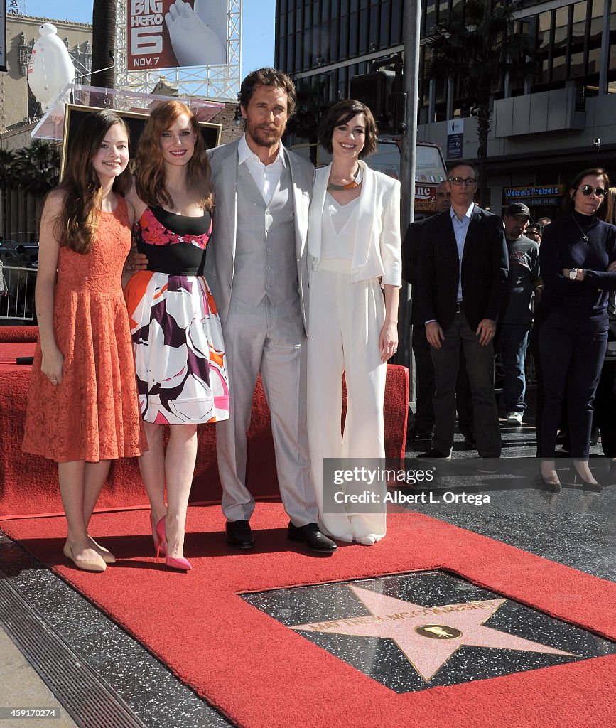 Matthew McConaughey Honored On The Hollywood Walk Of Fame