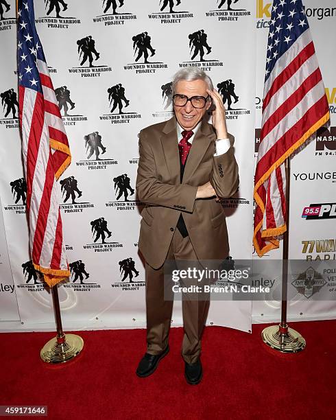 Famous Mentalist "The Amazing Kreskin" arrives for the 2014 Wounded Warrior Project Benefit at The Edison Ballroom on November 17, 2014 in New York...