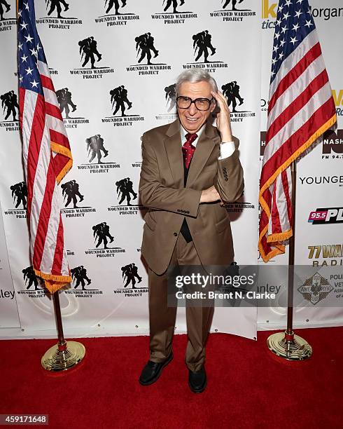 Famous Mentalist "The Amazing Kreskin" arrives for the 2014 Wounded Warrior Project Benefit at The Edison Ballroom on November 17, 2014 in New York...