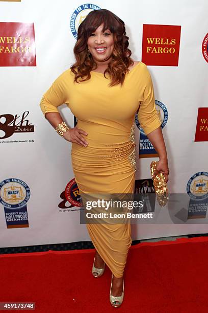Kim Whitley arrives at the 2th Annual NAACP Theatre Awards at Saban Theatre on November 17, 2014 in Beverly Hills, California.