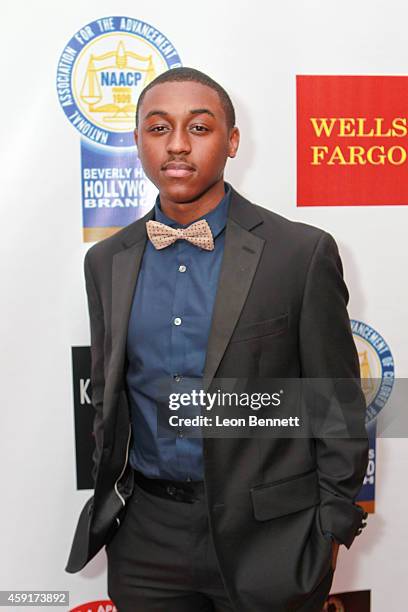 Matthieu Jean-Pierre arrives at the 2th Annual NAACP Theatre Awards at Saban Theatre on November 17, 2014 in Beverly Hills, California.