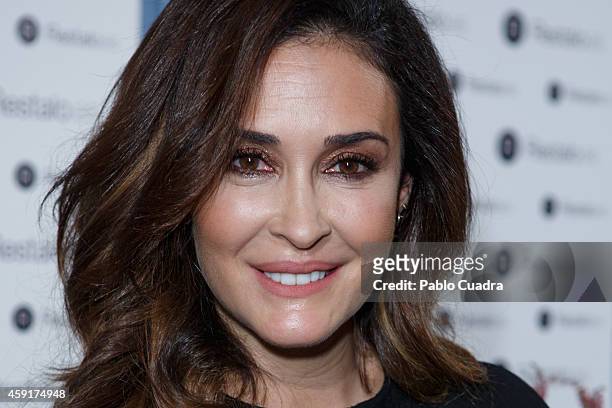 Vicky Martin Berrocal poses during a photocall to present 'Restalo.es' at Pipa and Co restaurant on November 18, 2014 in Madrid, Spain.