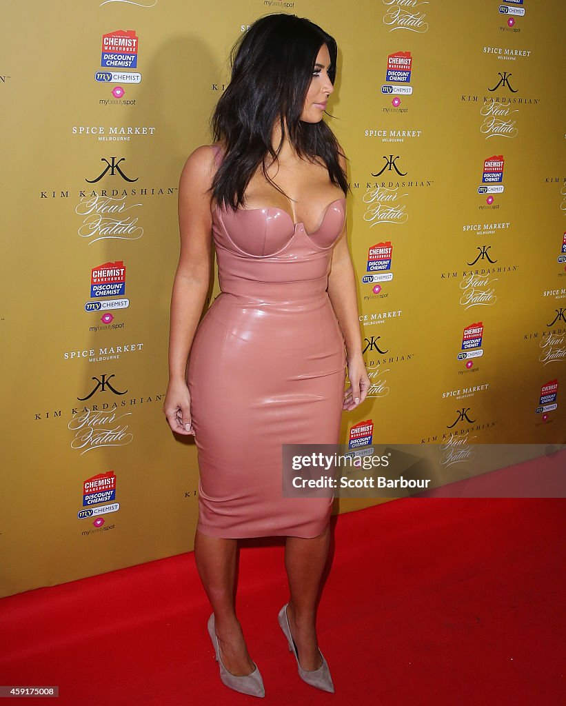 Kim Kardashian Celebrates The Launch Of Her New Fragrance "Fleur Fatale"