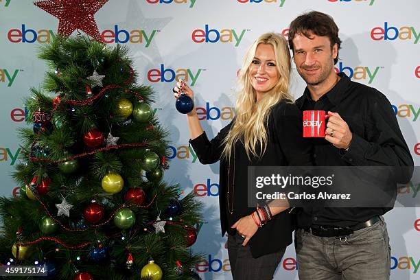 Carlos Moya and wife Carolina Cerezuela are presented as the new Christmas Ebay Ambassadors on November 18, 2014 in Madrid, Spain.