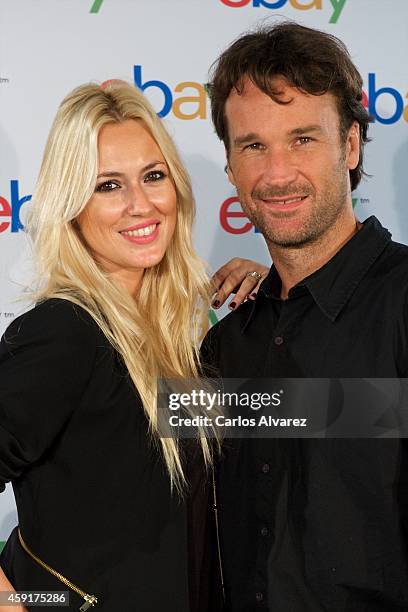 Carlos Moya and wife Carolina Cerezuela are presented as the new Christmas Ebay Ambassadors on November 18, 2014 in Madrid, Spain.