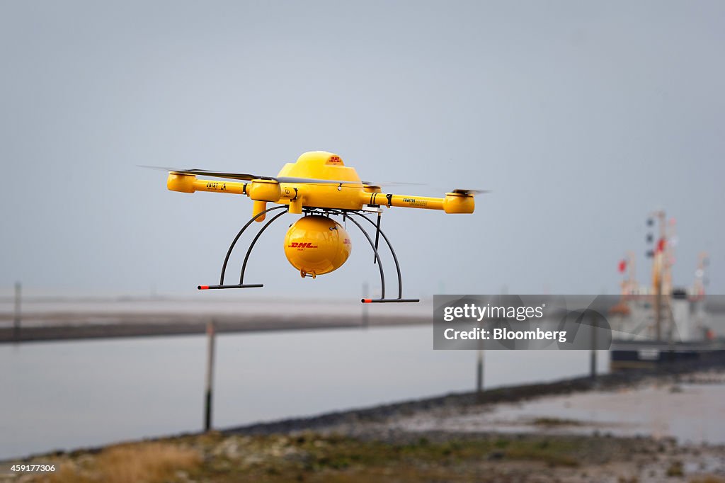 Deutsche Post AG's DHL Parcelcopter Drone Makes Test Flight