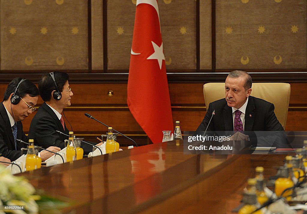 Turkish President Erdogan - Chinese Meng Jianzhu