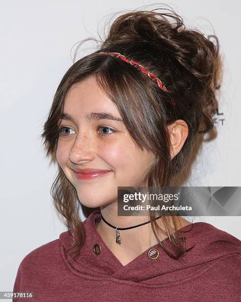 Actress Ashley Boettcher attends the premiere of Amazon's 1st original live-action series "Gortimer Gibbon's Life On Normal Street" at ArcLight...