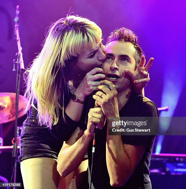 Chantal Claret and Jimmy Urine perform on stage at KOKO on November 10, 2014 in London, United Kingdom.