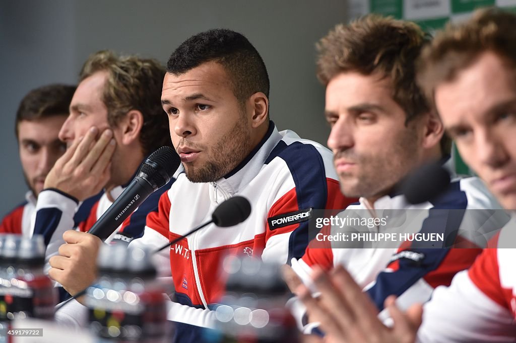 TENNIS-FRA-DAVIS-CUP-PRESSER