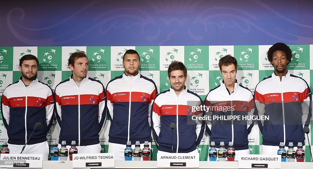 TENNIS-FRA-DAVIS-CUP-PRESSER