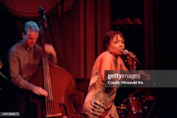 Dee Dee Bridgewater performing at Feinstein's at the Regency on Thursday night, September 28, 2000.This image:Dee Dee Bridgewater with Thomas...