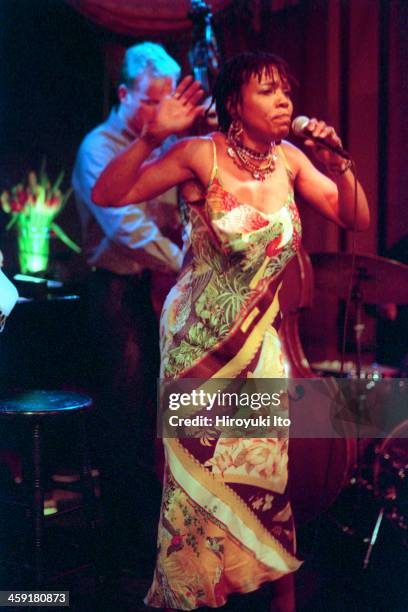 Dee Dee Bridgewater performing at Feinstein's at the Regency on Thursday night, September 28, 2000.This image:Dee Dee Bridgewater with Thomas...