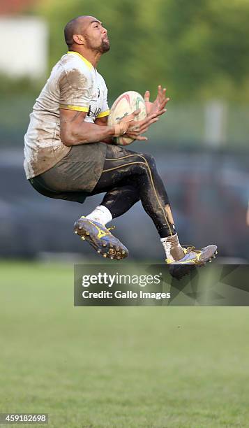 Cornal Hendricks during the South African national rugby team training session at Stadio Plebiscito on November 18, 2014 in Padua, Italy.