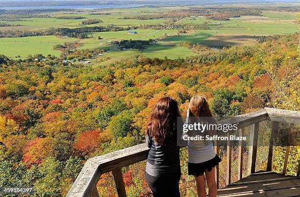 champlain lookout gatineau park - gatineau stock pictures, royalty-free photos & images