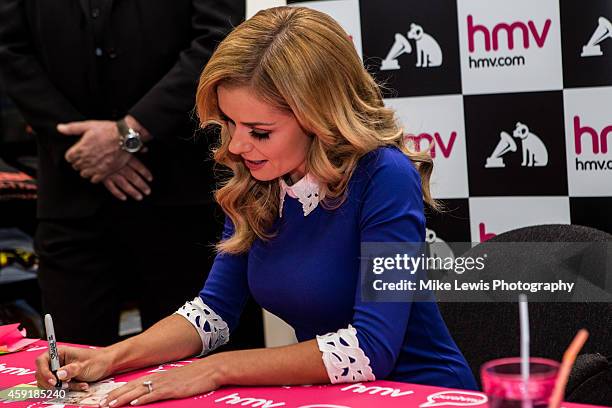 Katherine Jenkins Signing copies of her new album in HMV at HMV Cardiff on November 18, 2014 in Cardiff, United Kingdom.