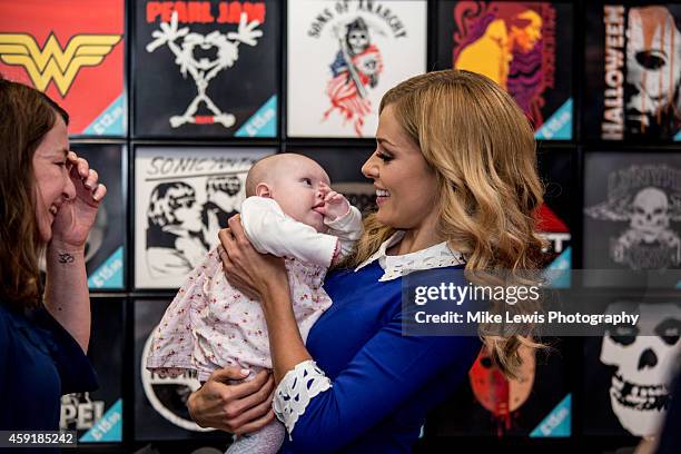 Katherine Jenkins Signing copies of her new album in HMV at HMV Cardiff on November 18, 2014 in Cardiff, United Kingdom.