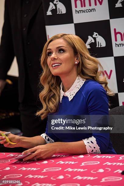 Katherine Jenkins Signing copies of her new album in HMV at HMV Cardiff on November 18, 2014 in Cardiff, United Kingdom.