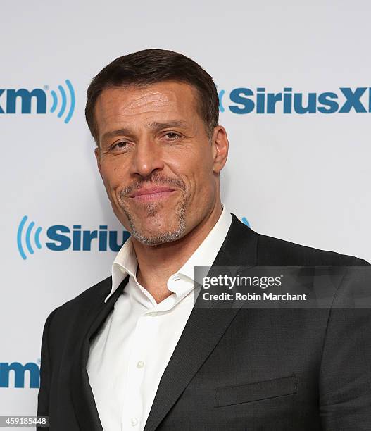 Tony Robbins vists at SiriusXM Studios on November 18, 2014 in New York City.