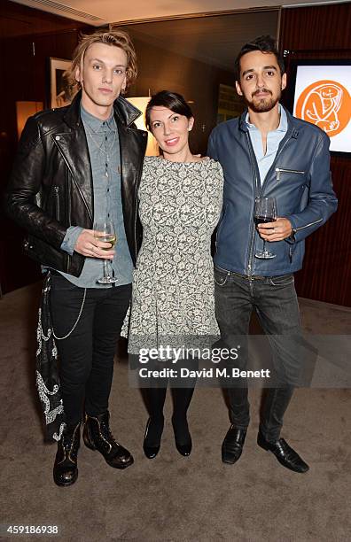 Jamie Campbell Bower, Chloe Franses and Tristan Marmont attend a screening hosted by PORTER in honour of cover girl Christy Turlington Burns and her...