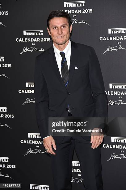 Javier Zanetti attends the 2015 Pirelli Calendar Red Carpet on November 18, 2014 in Milan, Italy.