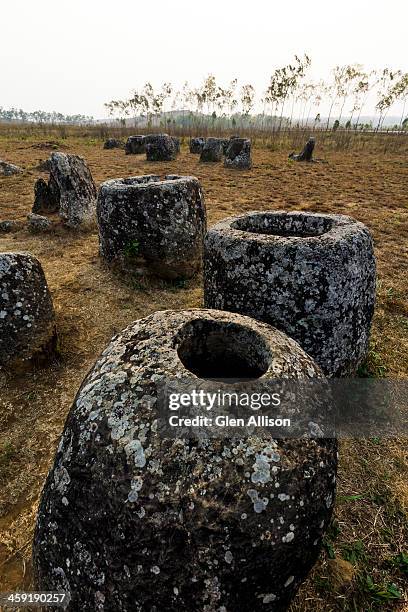 phonsavan, plain of jars - plain of jars stock pictures, royalty-free photos & images