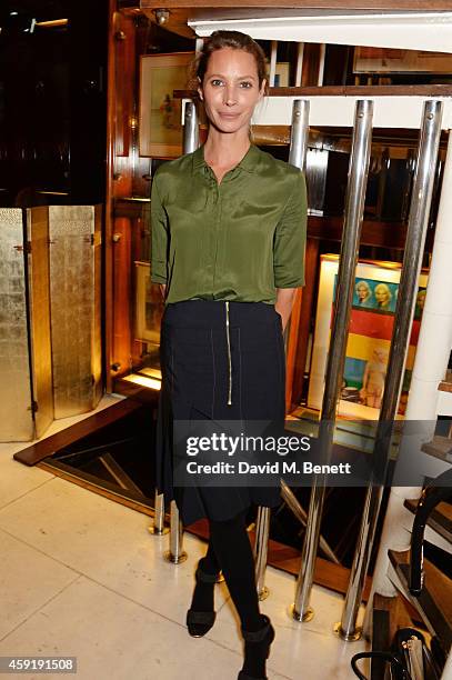 Christy Turlington Burns attends a dinner hosted by PORTER in honour of cover girl Christy Turlington Burns and her charity Every Mother Counts at Mr...