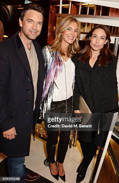 Dougray Scott, Kim Hersov and Claire Forlani attend a dinner hosted by PORTER in honour of cover girl Christy Turlington Burns and her charity Every...