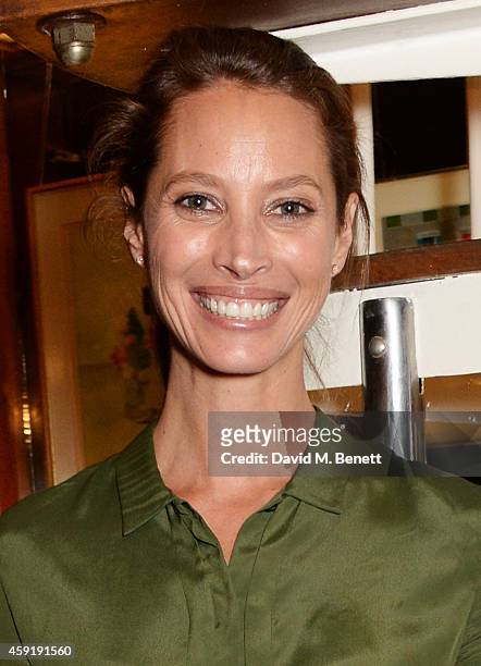Christy Turlington Burns attends a dinner hosted by PORTER in honour of cover girl Christy Turlington Burns and her charity Every Mother Counts at Mr...