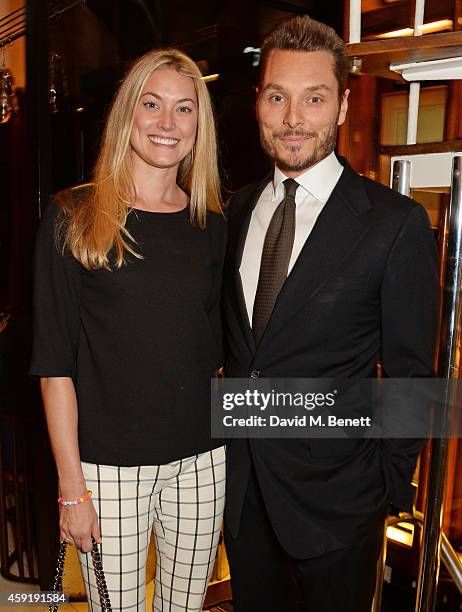 Heidi Bishop and Seb Bishop attend a dinner hosted by PORTER in honour of cover girl Christy Turlington Burns and her charity Every Mother Counts at...