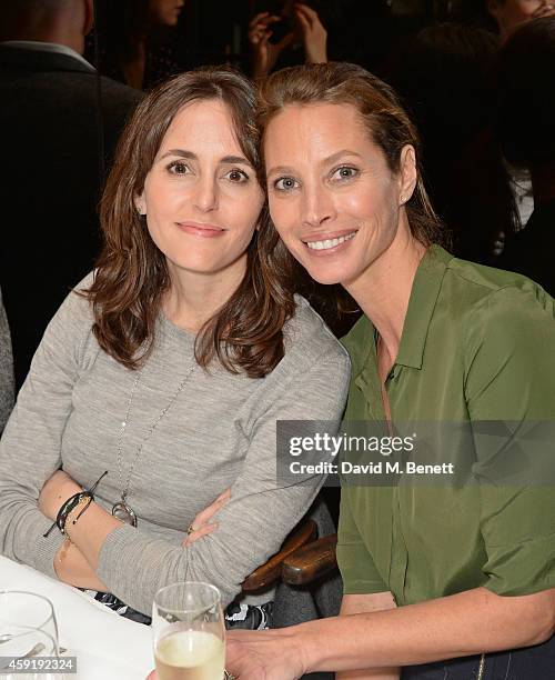 Tania Fares and Christy Turlington Burns attend a dinner hosted by PORTER in honour of cover girl Christy Turlington Burns and her charity Every...