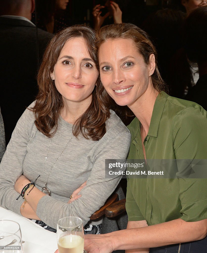 PORTER Hosts A Private Dinner In Honour Christy Turlington Burns At Mr Chow